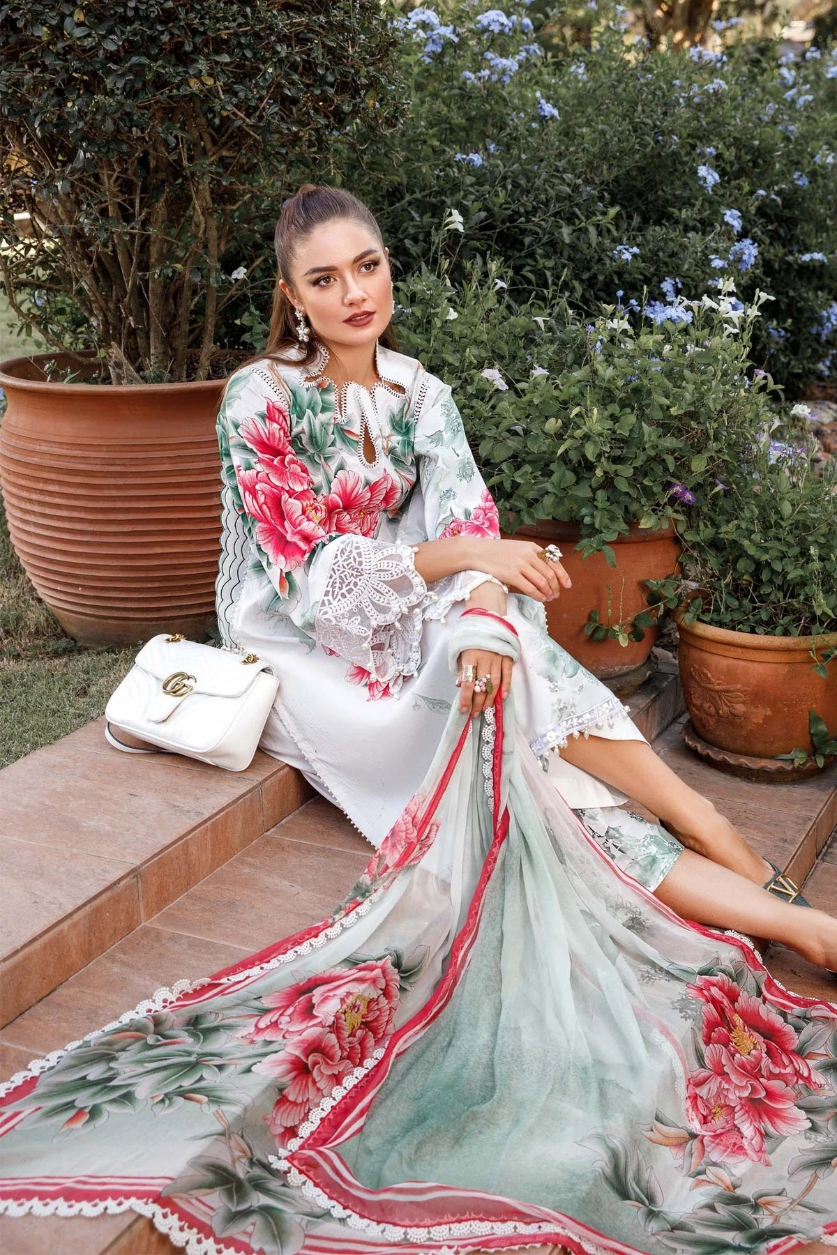 MPrints By Maria B Embroidered Lawn Suits Unstitched 3 Piece MPT-1714-A