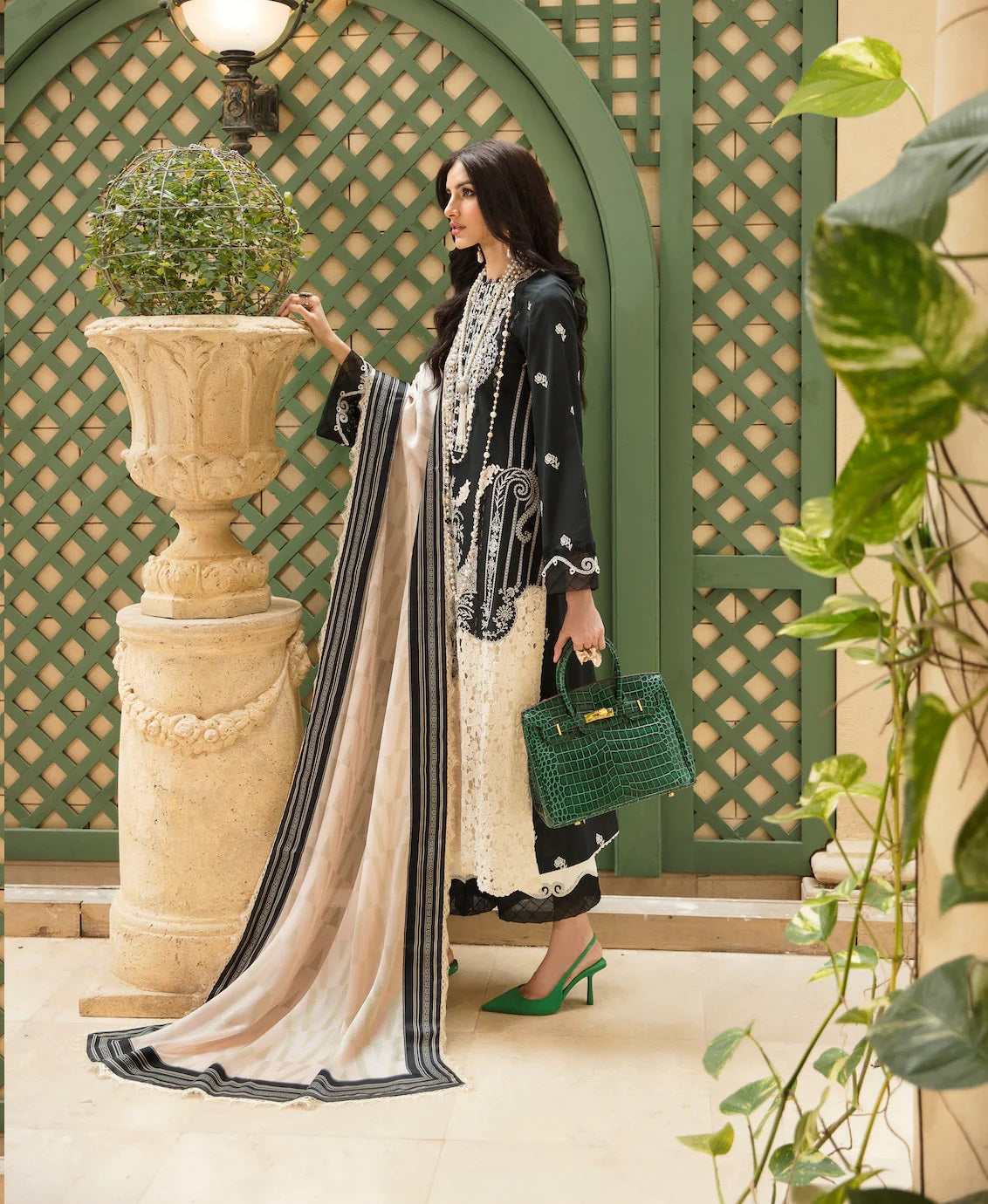 Sable Vogue Embroidered Lawn Suits Unstitched 3 Piece SL-14-23-V1 THEA - Luxury Collection