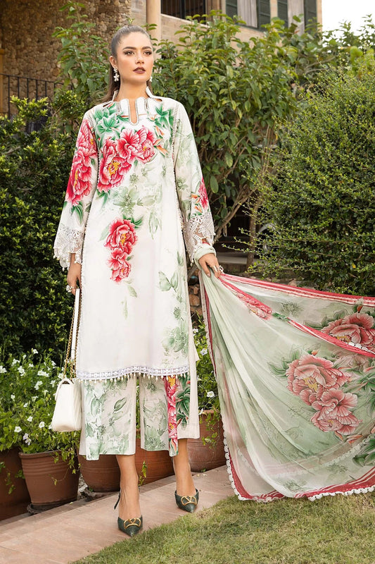 MPrints By Maria B Embroidered Lawn Suits Unstitched 3 Piece MPT-1714-A