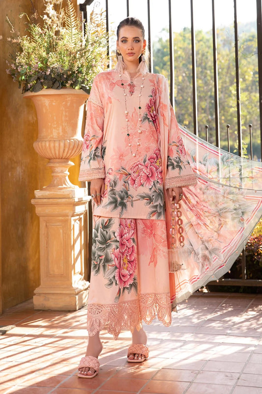 MPrints By Maria B Embroidered Lawn Suits Unstitched 3 Piece MPT-1714-B