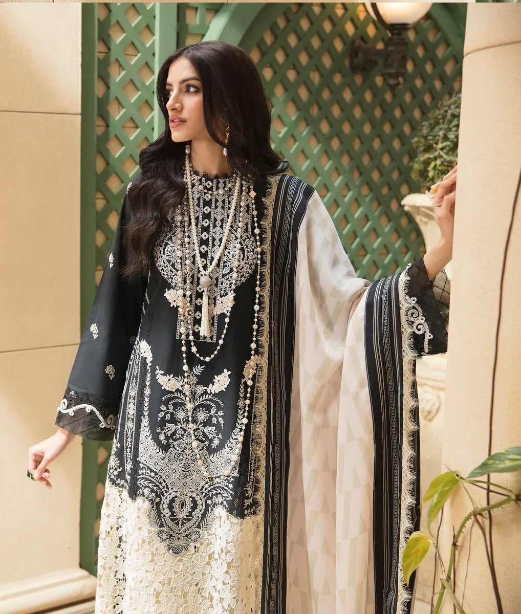 Sable Vogue Embroidered Lawn Suits Unstitched 3 Piece SL-14-23-V1 THEA - Luxury Collection