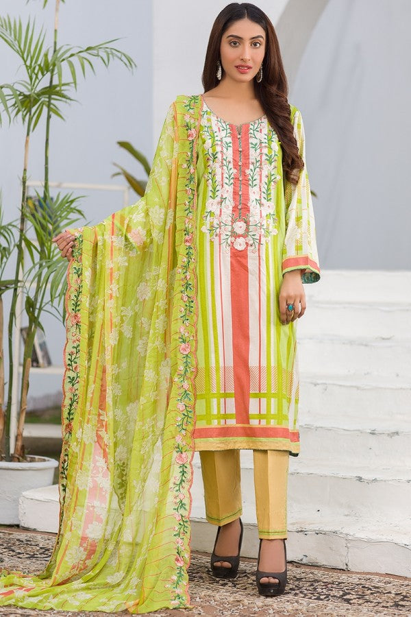 Noor Jahan Embroidered Lawn Unstitched 3 Piece Suit - SS15