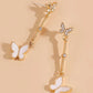 Rhinestone Butterfly Stylish Drop Earrings - HDJ 151