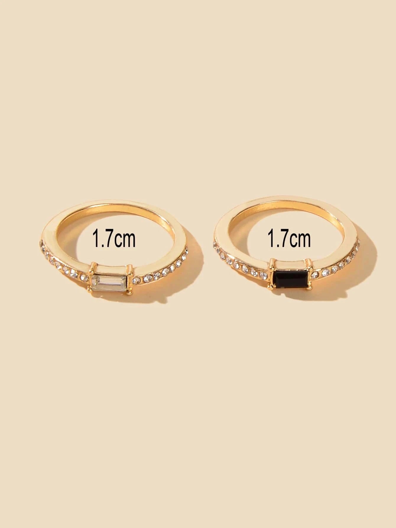 2pcs Geometric Decor Ring - HDJ 153
