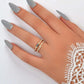 2pcs Geometric Decor Ring - HDJ 153