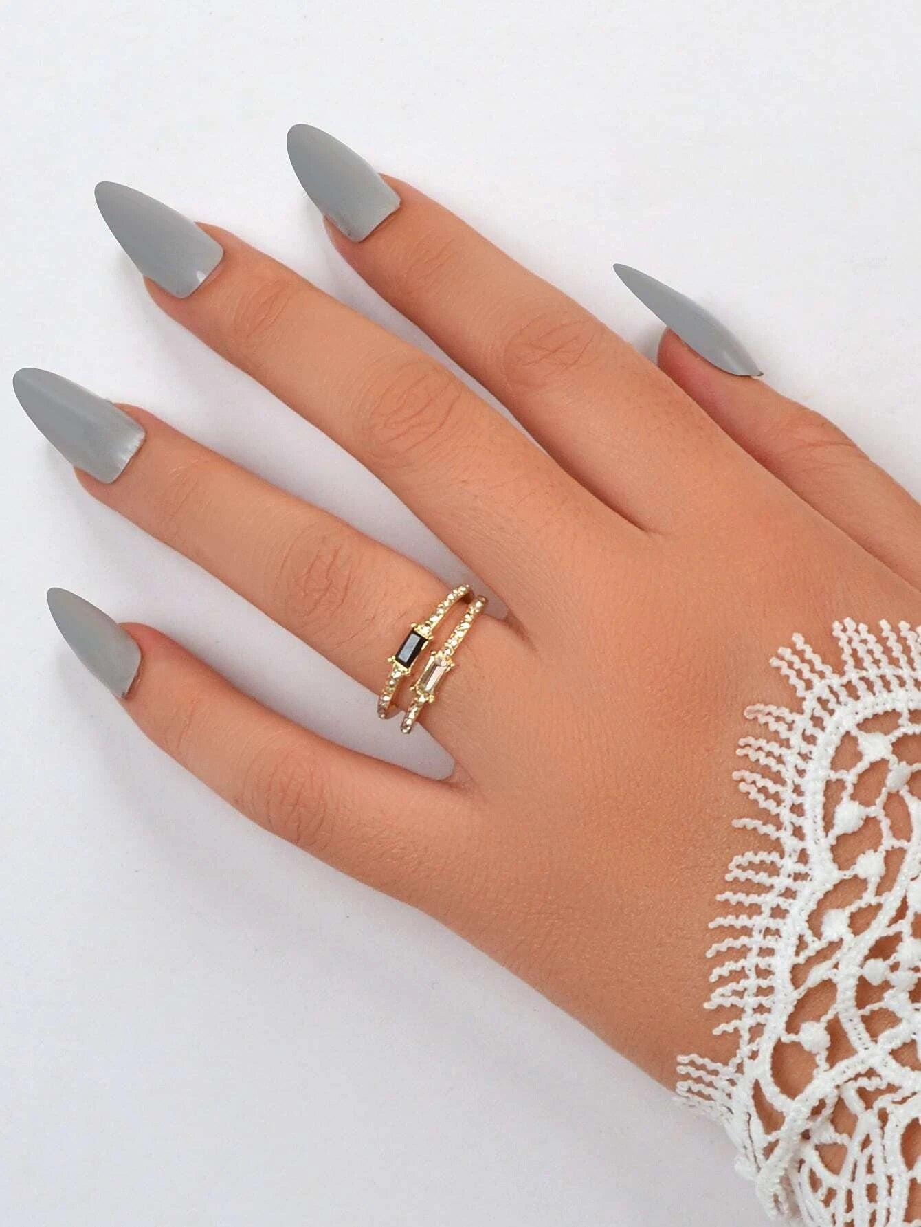 2pcs Geometric Decor Ring - HDJ 153