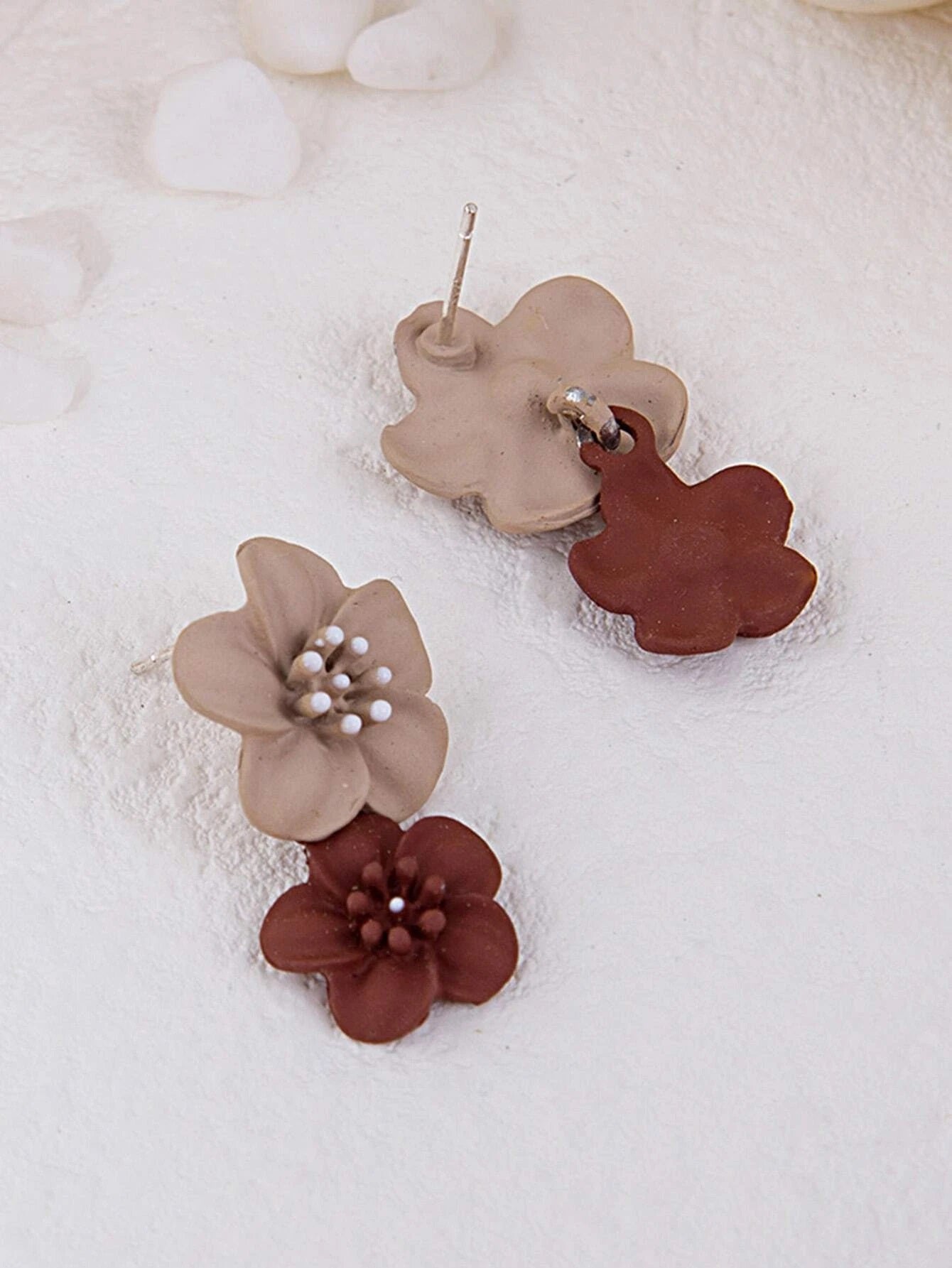 Flower Style Fancy Drop Earrings - HDJ 156