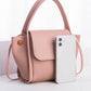 Minimalist Snap Button Decor Flap Satchel Bag - HDJ 159