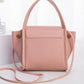 Minimalist Snap Button Decor Flap Satchel Bag - HDJ 159
