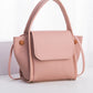 Minimalist Snap Button Decor Flap Satchel Bag - HDJ 159