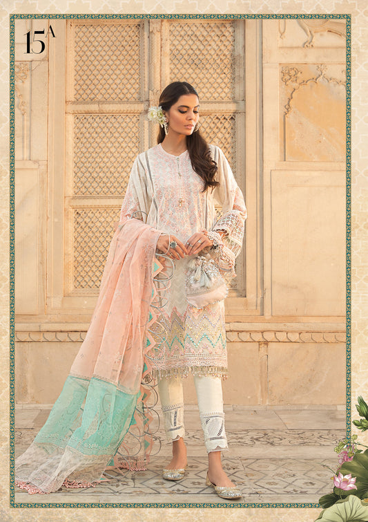 Maria B Embroidered Lawn Suits Unstitched 3 Piece D-2215-A Summer Collection