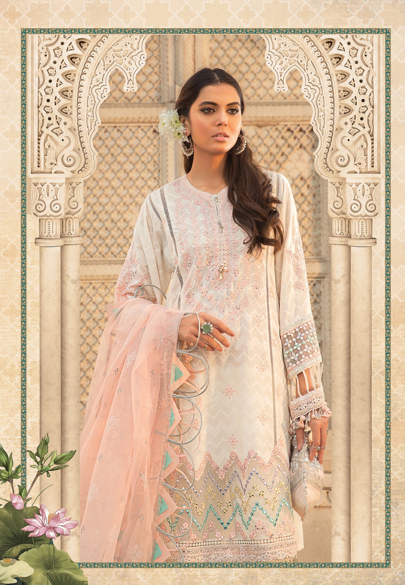 Maria B Embroidered Lawn Suits Unstitched 3 Piece D-2215-A Summer Collection 2022