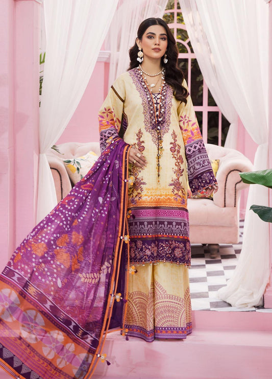 Viva by Anaya Embroidered Lawn Suits Unstitched 3 Piece VL22-16-SANJANA