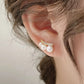 Zircon & Faux Pearl Decor Earrings - HDJ 168