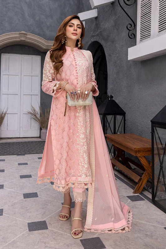 Ensembles By Azure Embroidered Chiffon Suits Unstitched 3 Piece AZ-16a Imperial Glow - Festive Collection