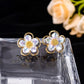 Flower Shaped Stud Earrings - HDJ 174