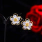 Flower Shaped Stud Earrings - HDJ 174