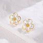 Flower Shaped Stud Earrings - HDJ 174