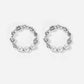 Rhinestone & Faux Pearl Circle Stud Earrings 1pair - HDJ 175