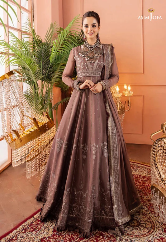 Mehr o Mah by Asim Jofa Festive Embroidered 3pc Unstitched Suit AJM-17