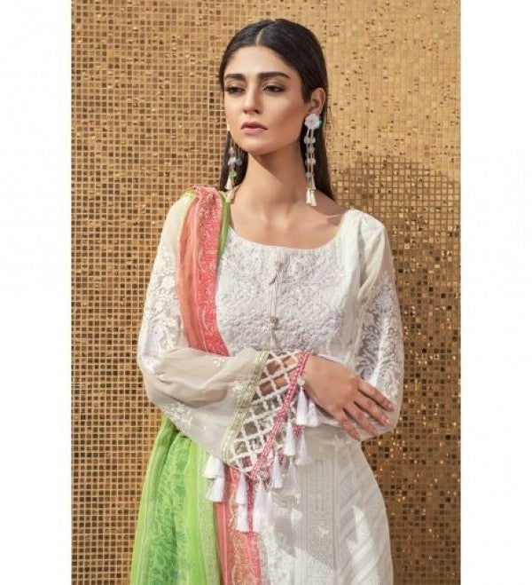 Maria B Embroidered Spring Summer Lawn Unstitched 3 Piece Suit - 6B