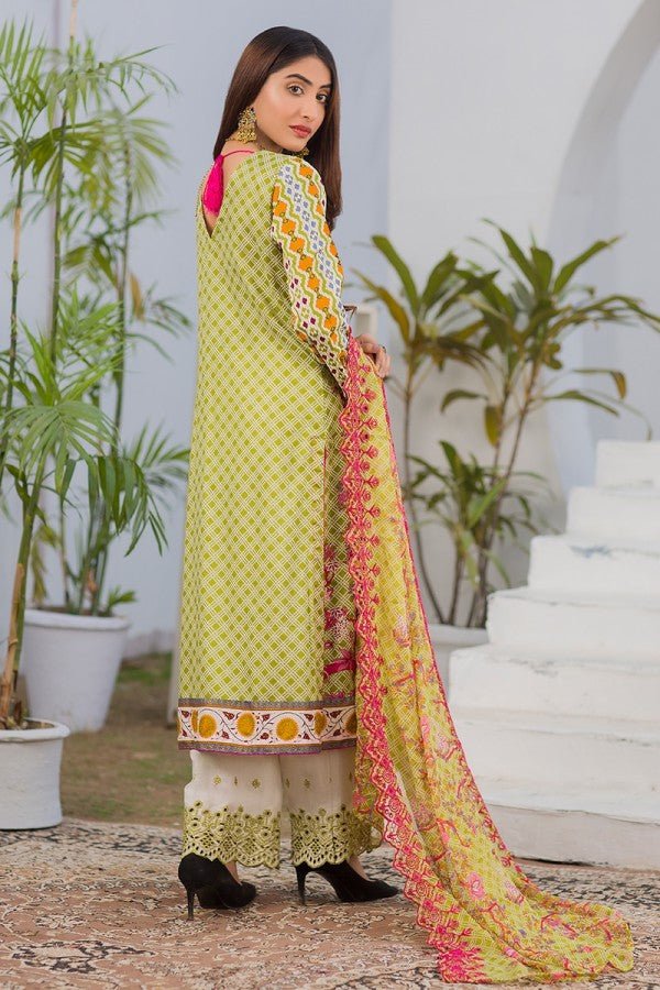 Noor Jahan Embroidered Lawn Unstitched 3 Piece Suit - SS18