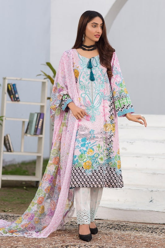 Noor Jahan Embroidered Lawn Unstitched 3 Piece Suit - SS19