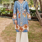 Jade Solitaire Digital Print Embroidered Kurti Unstitched 1 Piece - SK-19775