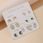7pairs Bow Knot Decor Stud Earrings - HDJ 197