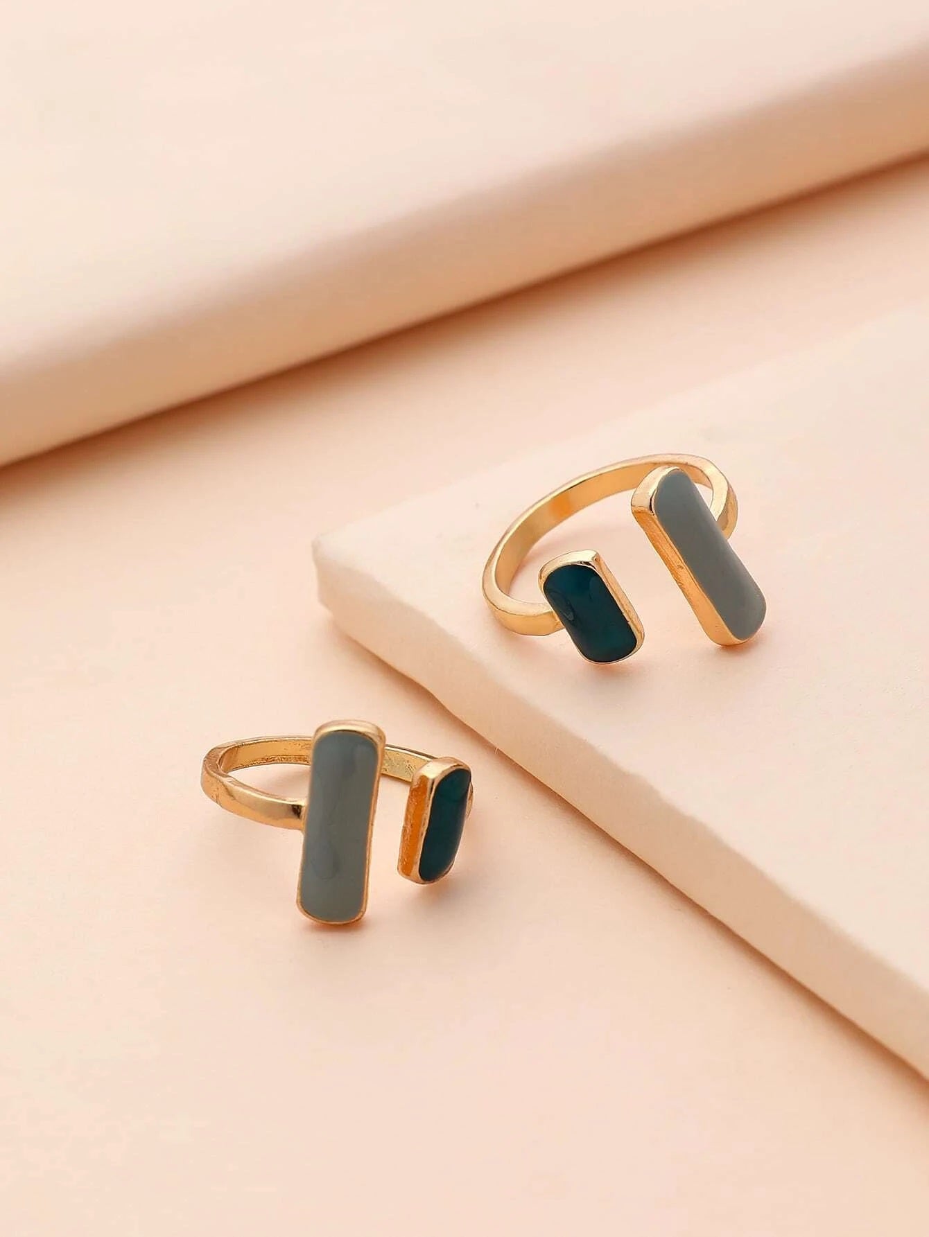2pcs Minimalist Cuff Ring - HDJ 198