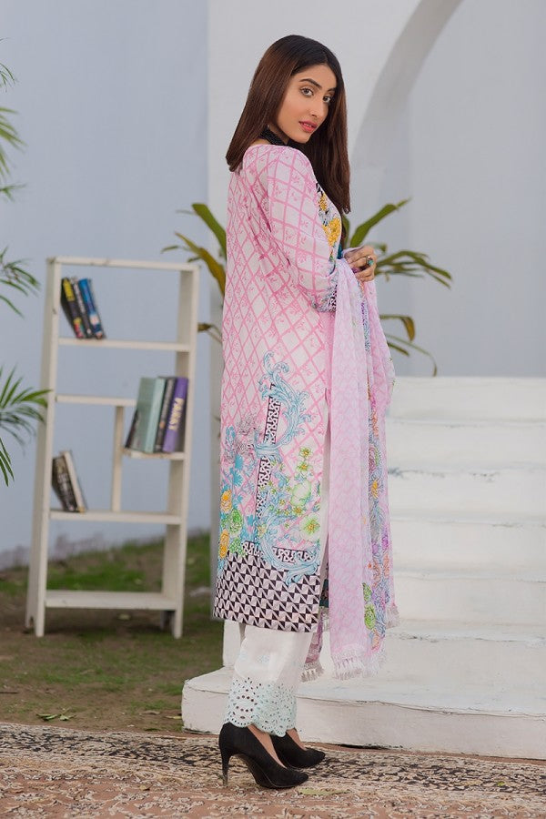 Noor Jahan Embroidered Lawn Unstitched 3 Piece Suit - SS19