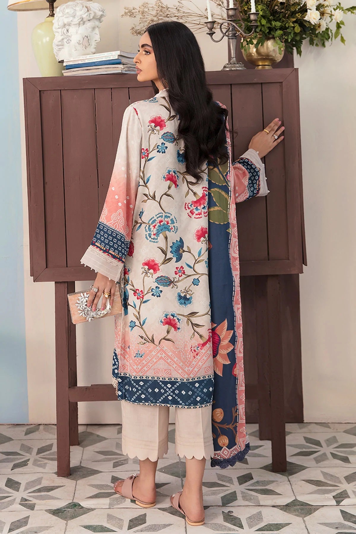 Nureh Signature Prints Marina Suits Unstitched 3 Piece SP-19 - Fall Winter