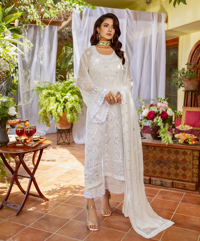 Naushad Imdad Embroidered Chiffon Suits Unstitched 3 Piece - NIC-01 Riwayat e Khas