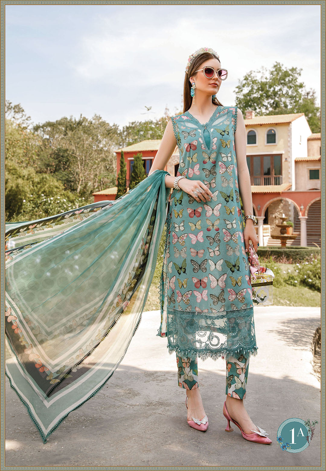 MPrints By Maria B Embroidered Lawn Suits Unstitched 3 Piece MPT-1701-A