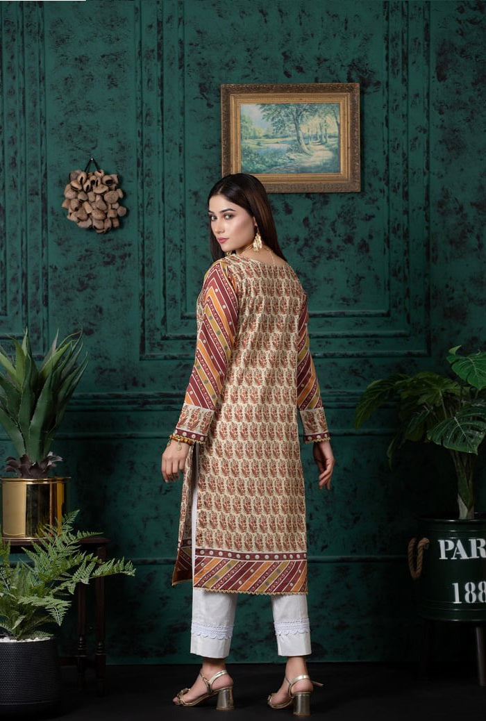 Regalia Digital Printed Cotton Kurti 1 Piece Unstitched RKV1-1
