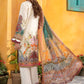 Jahanara Embroidered Lawn Suits Unstitched 3 Piece J16-01 Floral White