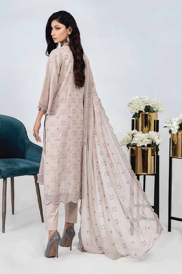 Breeze by Aalaya Embroidered Chikankari Lawn 3 piece Unstitched Dress - D01