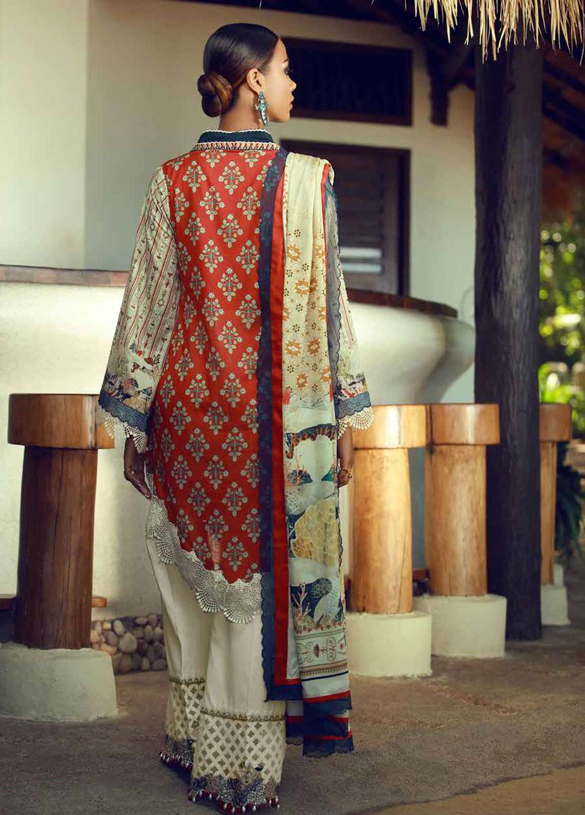 Tena Durrani Embroidered Lawn Unstitched 3 Piece Suit - 01 Sorbet -  Eid ul Azha Collection