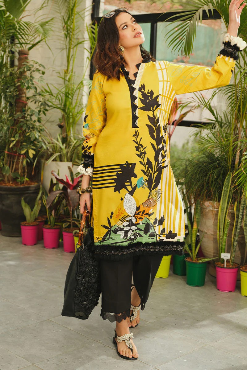 Rang Rasiya Printed Lawn Unstitched Kurti RRT-01 Mellow - Pret Collection