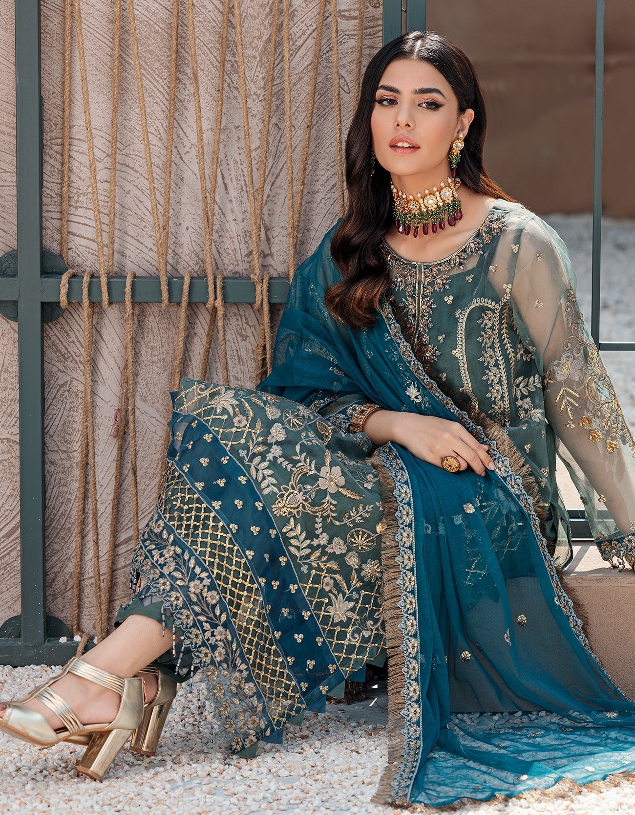 Nafasat By Emaan Adeel Embroidered Organza Suits Unstitched 3 Piece NF-01
