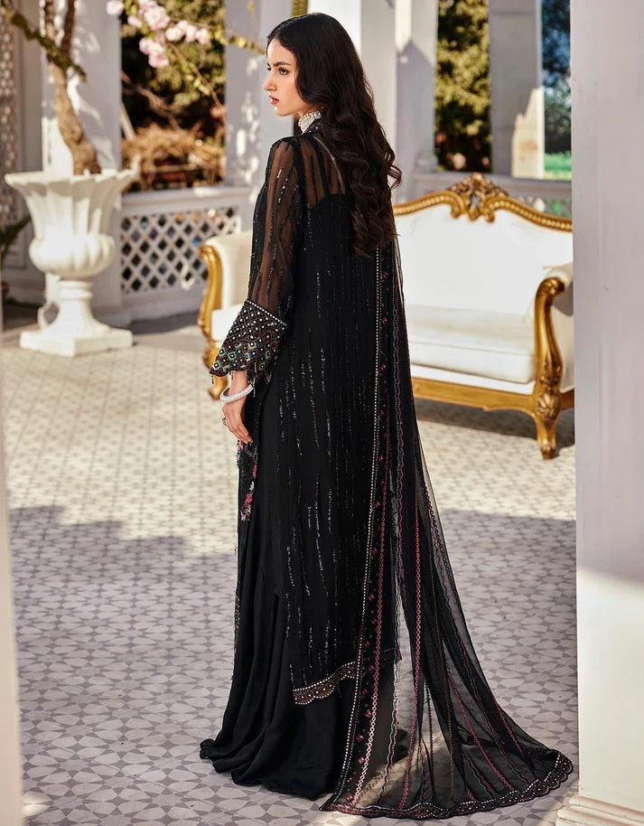 Nafasat By Emaan Adeel Embroidered Organza Suits Unstitched 3 Piece NF-204 - Luxury Collection