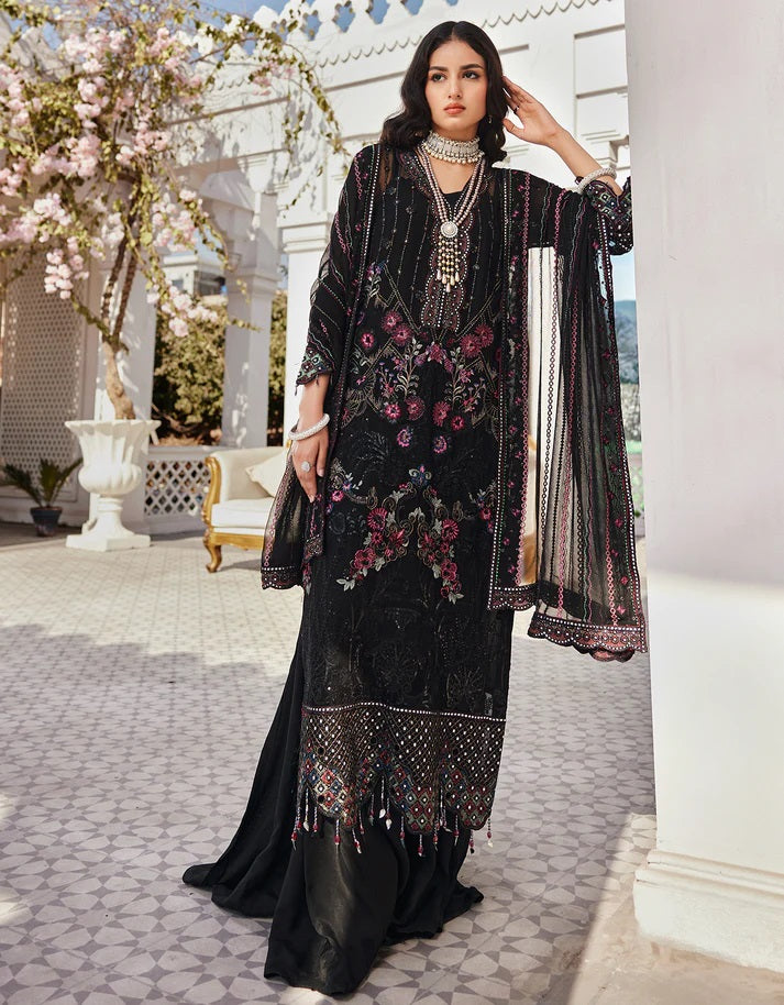 Nafasat By Emaan Adeel Embroidered Organza Suits Unstitched 3 Piece NF-204 - Luxury Collection