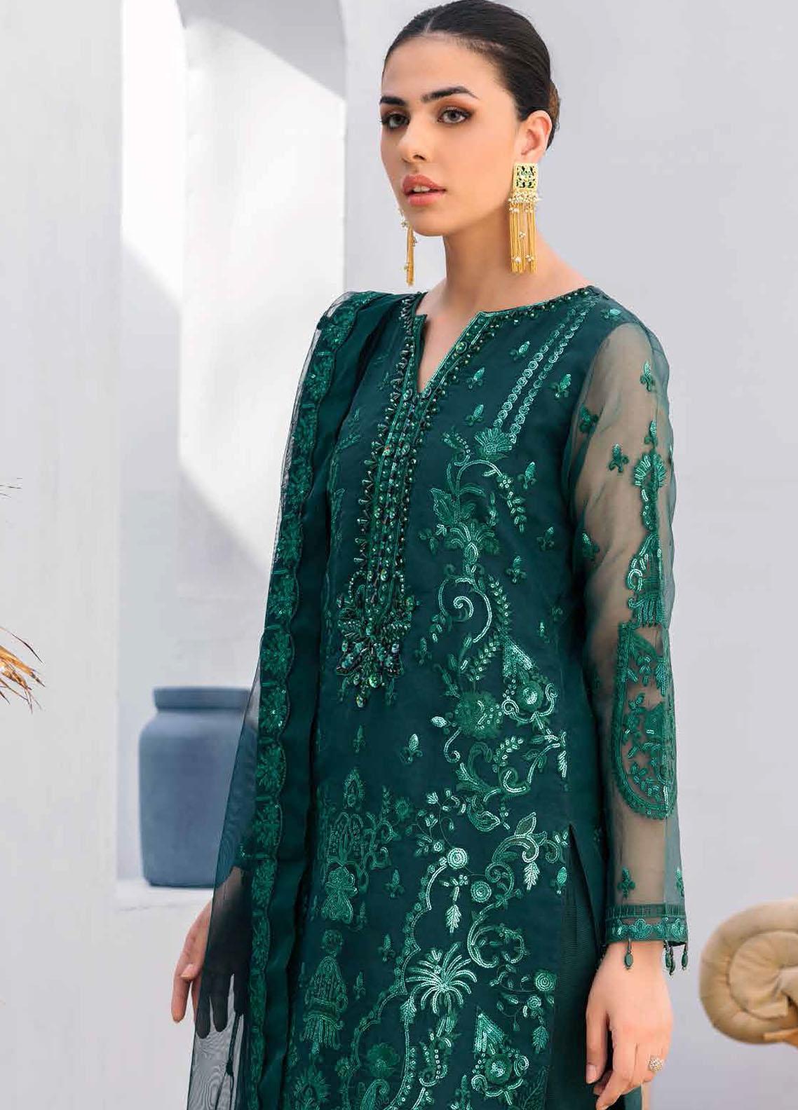 Value Edition By Emaan Adeel Embroidered Organza Suits Unstitched 3 Piece VE-205 - Luxury Collection