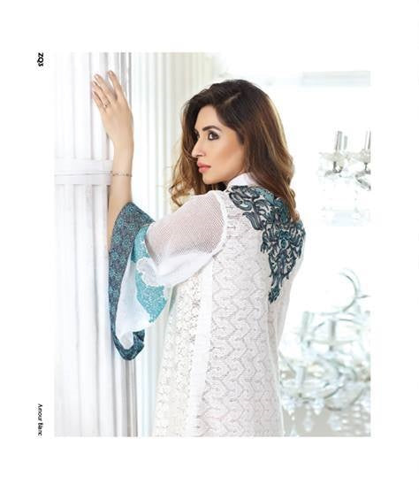 Zarqash Embroidered Festive Lawn Unstitched 3 Piece Suit - ZQ-03