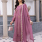 Ensembles By Azure Embroidered Chiffon Suits Unstitched 3 Piece AZ-20-Blushing Bezel - Festive Collection