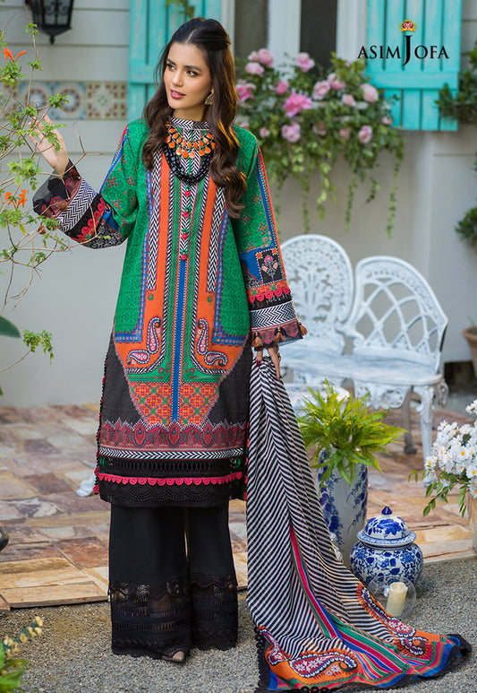 Rania By Asim Jofa Embroidered Lawn Suits Unstitched 2 Piece AJPR-21