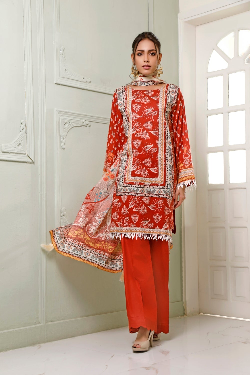 Ittehad Crystal Printed Lawn Unstitched 3 Piece Suit - LF-CL-21110A-Summer Collection