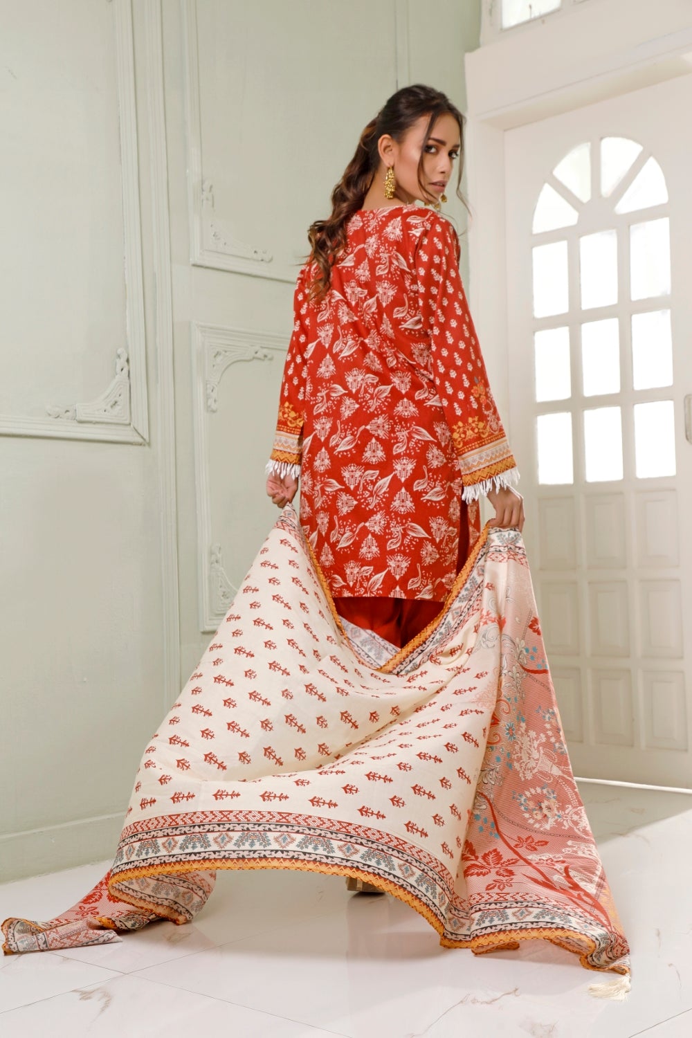 Ittehad Crystal Printed Lawn Unstitched 3 Piece Suit - LF-CL-21110A-Summer Collection