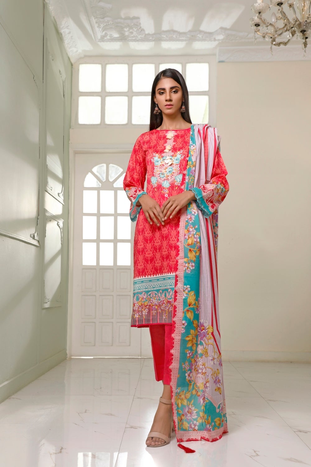 Ittehad Crystal Printed Lawn Unstitched 3 Piece Suit - LF-CL-21113A-Summer Collection
