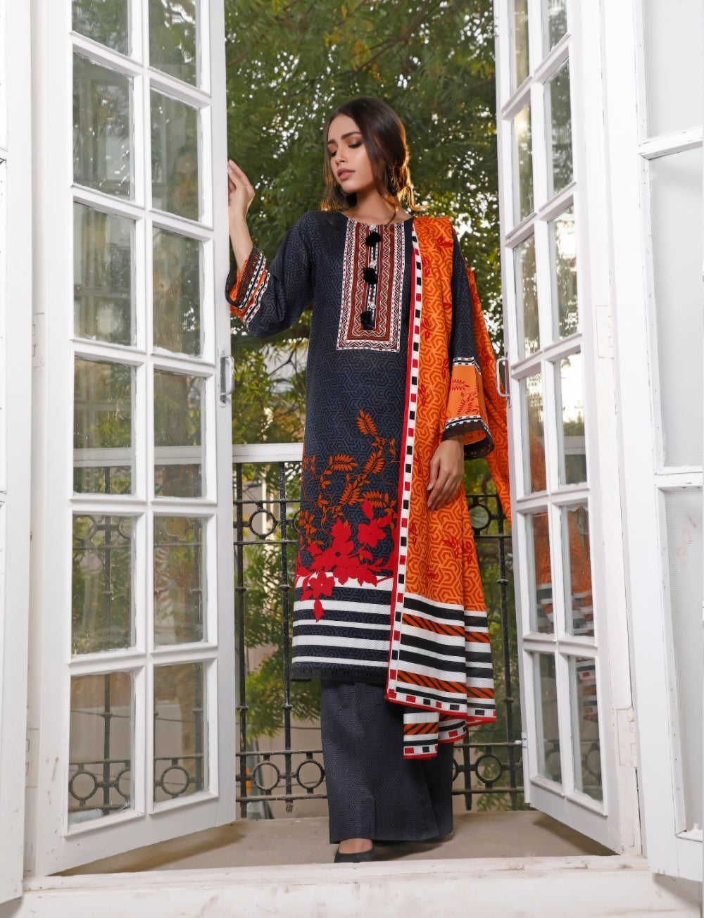 Ittehad Crystal Printed Lawn Unstitched 3 Piece Suit - LF-CL-21125 B- Summer Collection